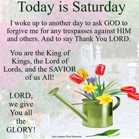 Saturday Blessings Saturday Quotes Good Morning Prayer