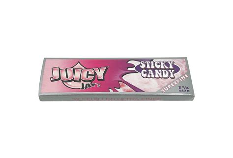 juicy jay s 1¼ super fine flavoured hemp rolling papers sticky candy wtf online dispensary