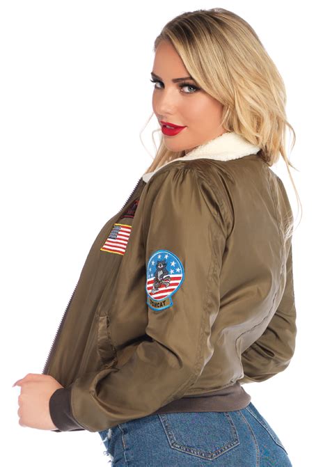 Top Gun Womens Nylon Bomber Jacket