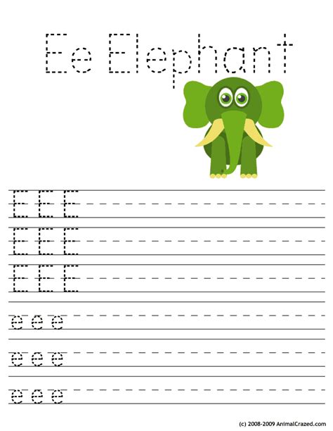 Ee For Elephant Woo Jr Kids Activities