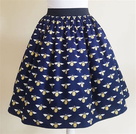 Bees Skirt Womans Bees Skirt Save The Bees Womans Skirt Gathered