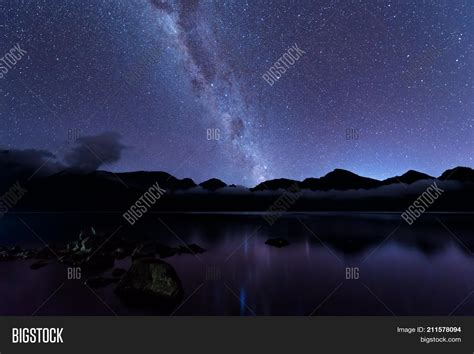 Milky Way Landscape Image And Photo Free Trial Bigstock
