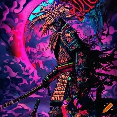 Psychedelic Anime Samurai On Craiyon