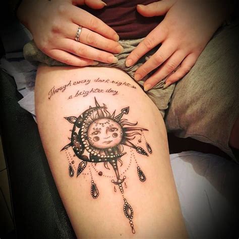 Wonderful Sun And Moon Tattoo Designs You Will Love Tats N Rings