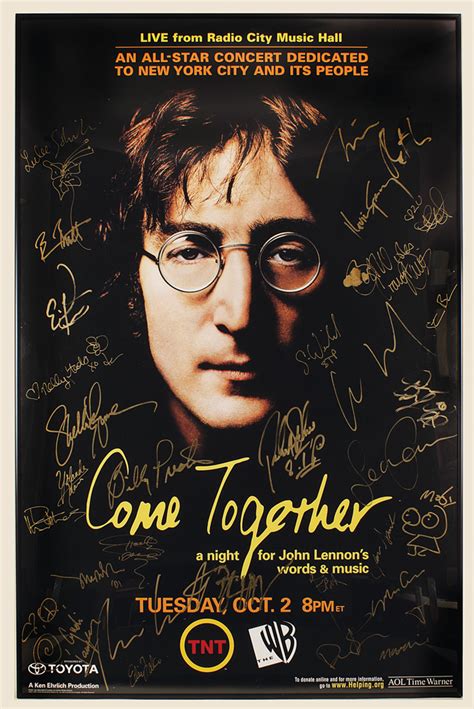 Lot Detail John Lennon Come Together All Star Tribute Concert