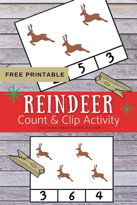 Reindeer Counting Activity Christmas Math Activities Christmas