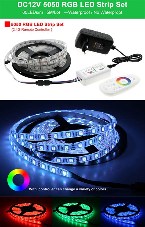 Dc12v 164ft5m Smd 5050 Rgbrgbwrgbww Led Strip Light Kit 60ledsm