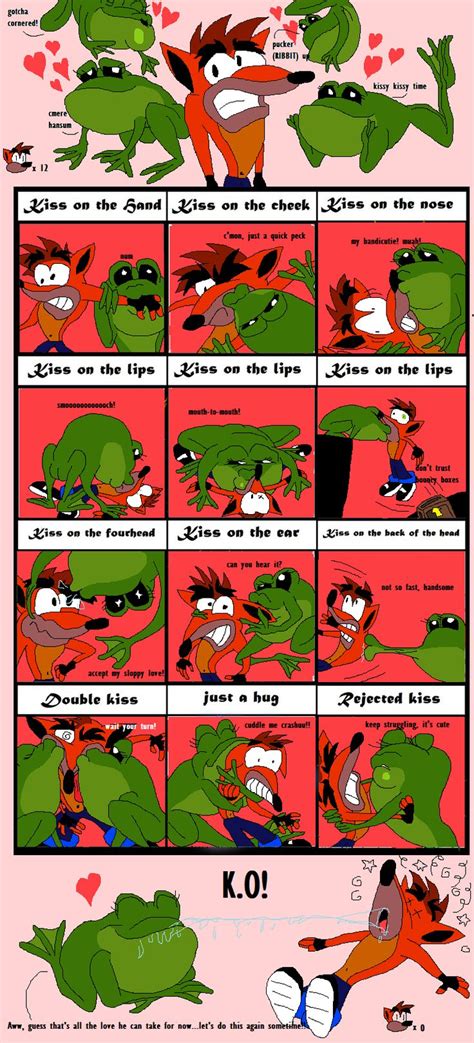 Frog Girl Kissing At Crash Bandicoot That Weird But Funny Crash Bandicoot Crash Bandicoot