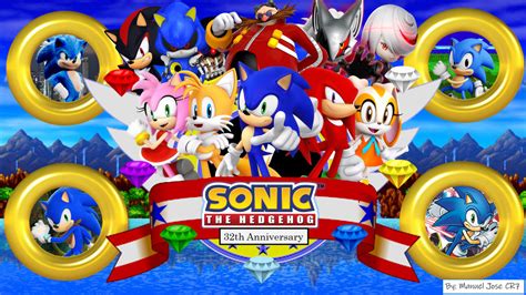Sonic 32th Anniversary By Manueljosecr7 On Deviantart