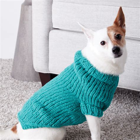 Free Bernat Pet Knit Dog Coat Pattern Yarnspirations Dog Coat
