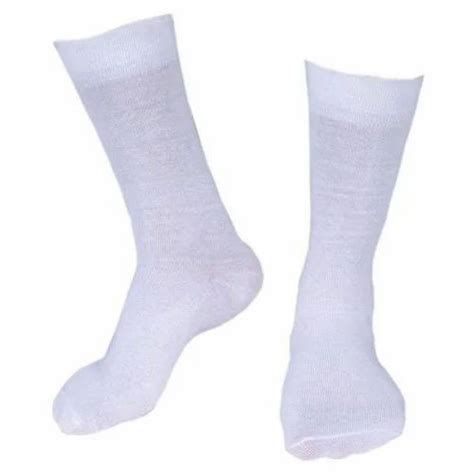 white cotton men s mid length socks size small medium large at rs 40 pair in chennai