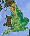 Carte de l'Angleterre - Plusieurs cartes du pays constitutif du Royaume-Uni