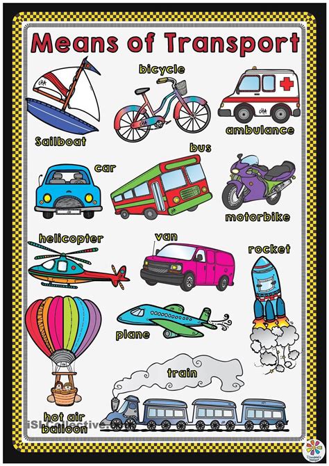 Free Printable Transportation Pictures Printable Word Searches