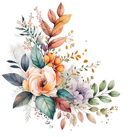 Fleurs Aquarelles Transparentes PNG Aquarelle Florale Fleurs