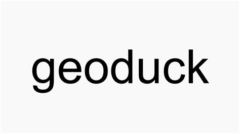 How To Pronounce Geoduck Youtube
