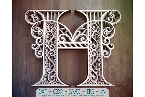 Layered Alphabet Svg Free Printable - Layered SVG Cut File - Download