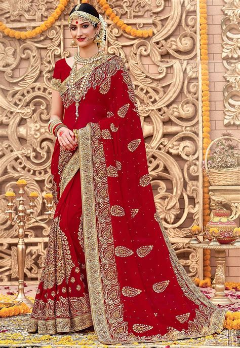 Pin By Jignesh Panshereeya On Red Bridal Saree Making Ideas Indian