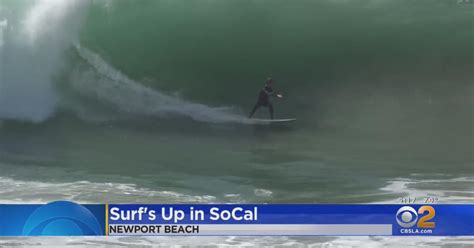 Waves At The Wedge In Newport Beach Expected To Reach 15 Feet Cbs Los