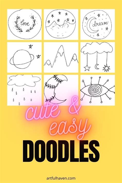 38 Cute And Easy Doodles To Draw In Your Art Journal Artful Haven