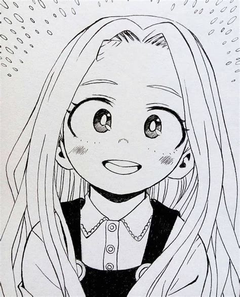 Eri Academia Hero Anime Bnha Deku Coloring Drawings Manga Mha