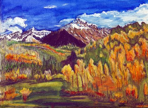 Autumn Mountain Painting By Marcella Chapman Fine Art America