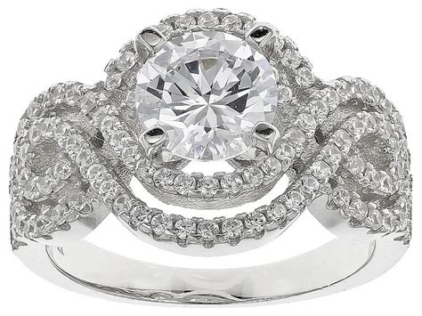 Bella Luce R 368ctw Rhodium Over Sterling Silver Ring 288ctw Dew