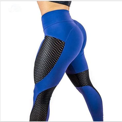 New Sexy Women Exercise Mesh Breathable Leggings 2017 Sportwear Fitness Leggings Ladies Gothic