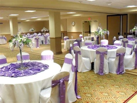 Lilac White And Silver Wedding Reception At The Hilton In