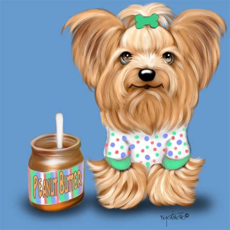 In the mid summer canvas art. Yorkie Peanut Butter Lover ByCatiaCho Barely There By ...