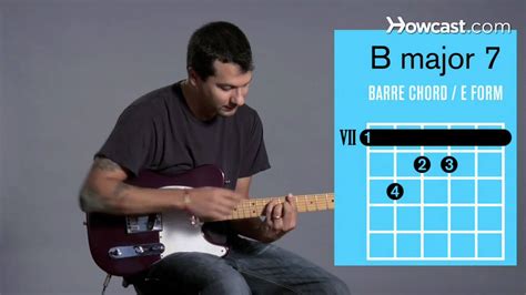 How To Play A B Major 7 Barre Chord Guitar Lessons Youtube