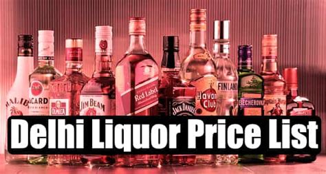 Delhi Liquor Price List 2024 Pdf Check Whisky Rum Wine Vodka Beer