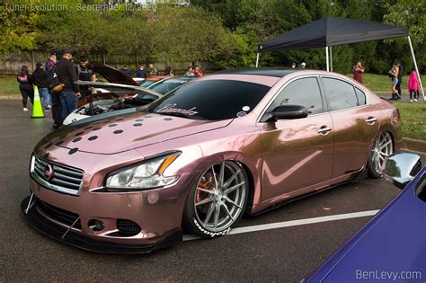 Nissan Maxima With Pink Reflective Wrap