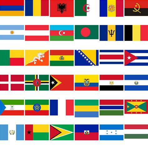 Set Of 196 National Flags Of Countries Vector Super Coloring