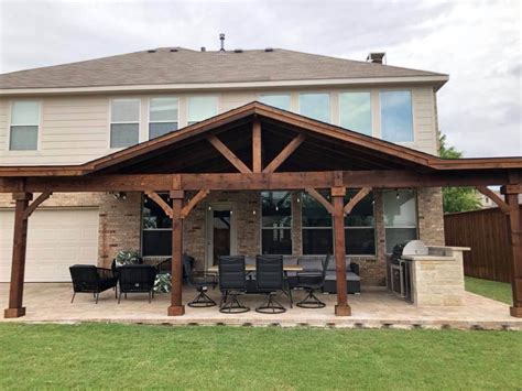Wooden Gable Patio Covers Nortex Fence And Patio