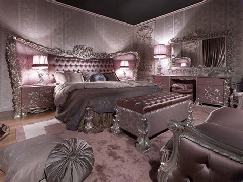 Carving Silver Italian Style Bedroom Classic Furniture Luxurious