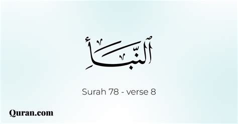 Surah An Naba 8