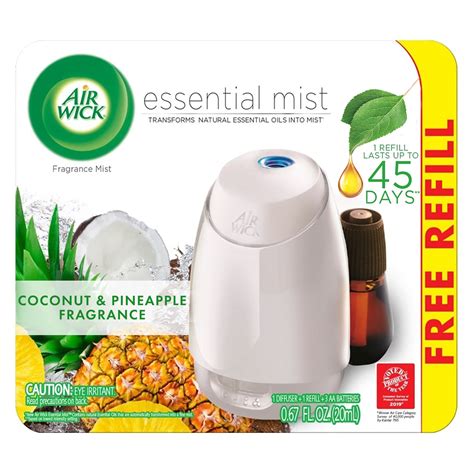 Air Wick Essential Mist Starter Kit Diffuser Refill Coconut And