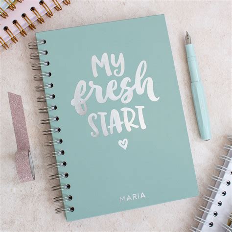 Personalised My Fresh Start Foil Notebook By Papertonics Cool