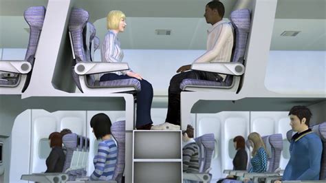 Stacked Airplane Seating Airbus Files Patent For Split Level Passenger Cabin Seating Youtube