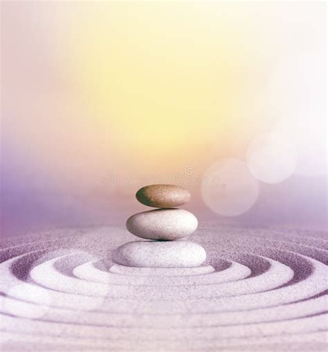 Japanese Zen Garden Meditation Stone Concentration And Relaxation Sand