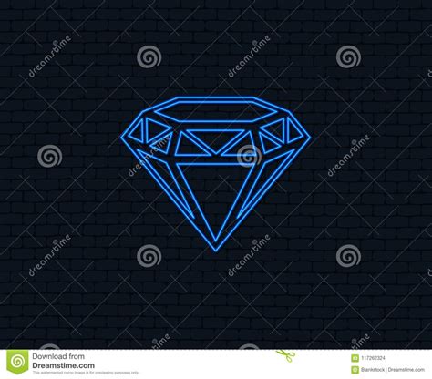 Diamond Sign Icon Jewelry Symbol Gem Stone Stock Vector