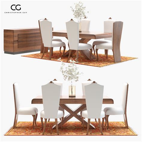 Classic Dining Room Set 3d Cgtrader