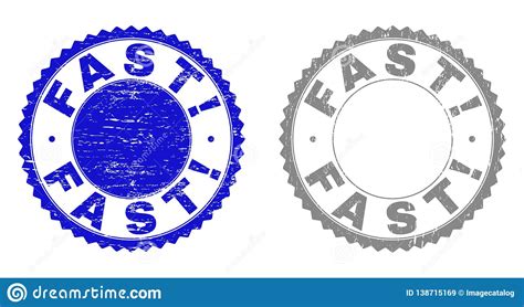 Grunge Fast Scratched Stamps Stock Vector Illustration Of Imprint