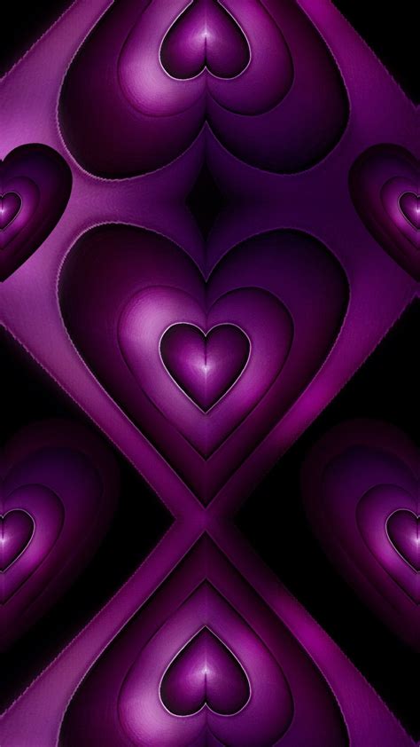 1353 x 2016 jpeg 1452 кб. Purple hearts | Heart wallpaper, Purple wallpaper