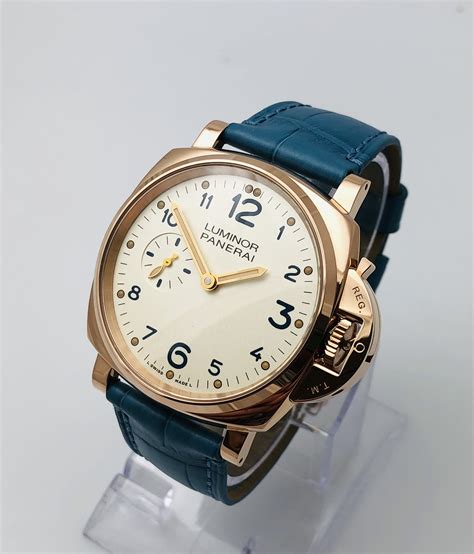 Panerai Luminor Due Collection Manual 18ct Rose Gold 42mm Mens Wristwatch Pam00741 With Box And