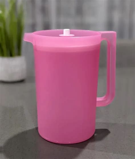 TUPPERWARE Classic Gallon Pitcher W Push Button Seal Pink NEW 39 95