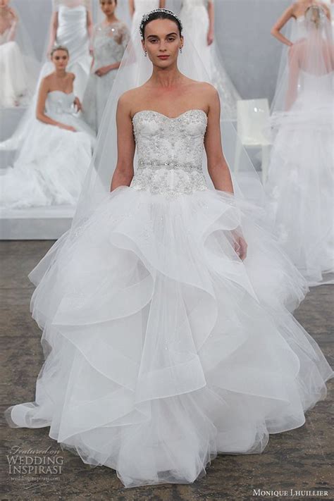 Monique Lhuillier Spring 2015 Wedding Dresses Wedding Inspirasi