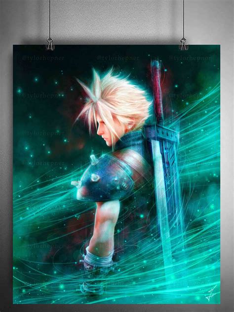 Kehasuk Final Fantasy Vii Remake Cloud Strife Poster Wall Art Limited