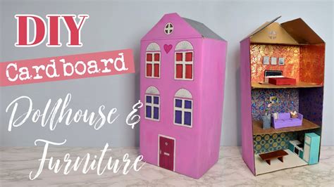 Cardboard Dollhouse How To Make A Barbie Dollhouse Cardboard Box