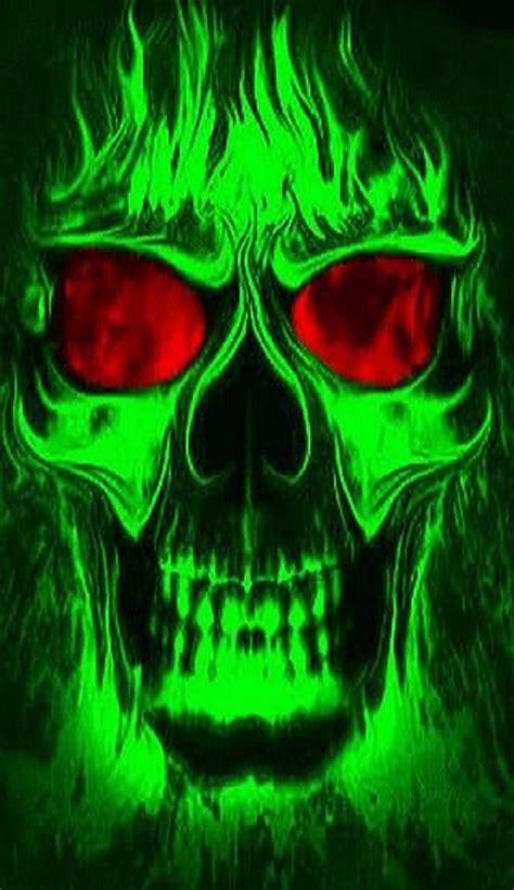 Discover 76 Green Fire Skull Wallpaper Best Incdgdbentre